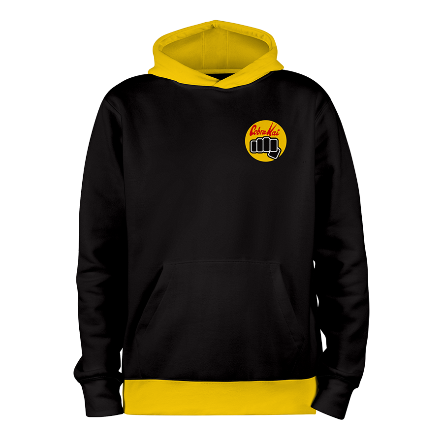 Cobra Kai-JAUNE_hoodies_Devant