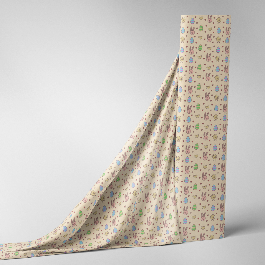 328_Lapin de Pâques Jaune Vert Bleu