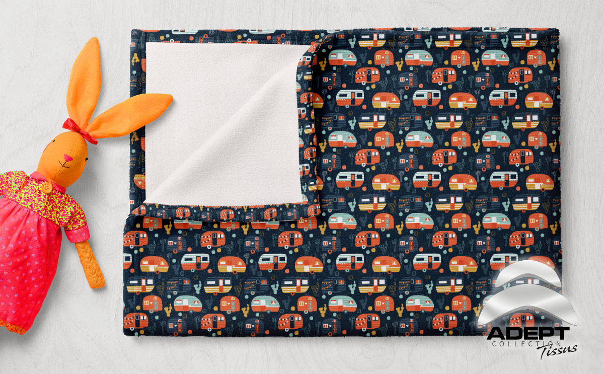 02-Doudou Camping Bleu Orange Jaune