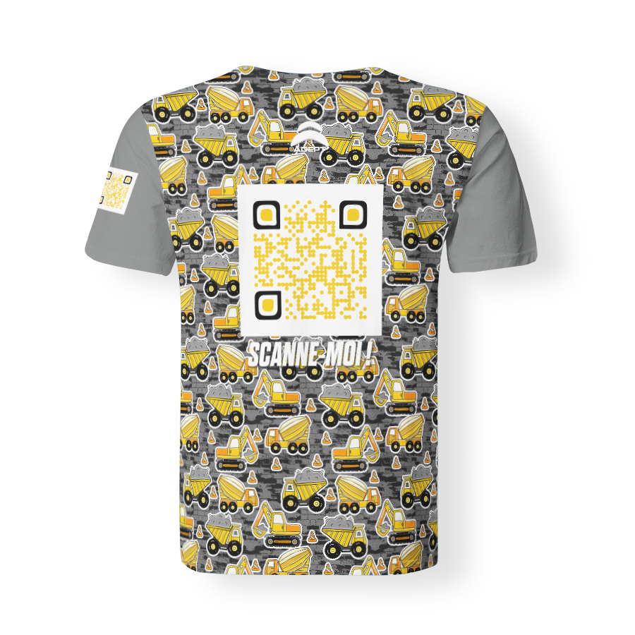 T-Shirt_Col_Rond_ENFANTS_350_Camion_Pelle_ARRIERE