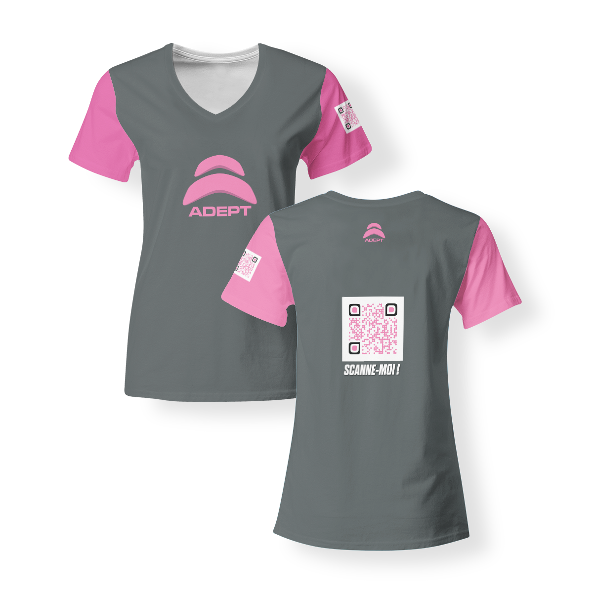 T_Shirt_Femme_GRIS_ROSE