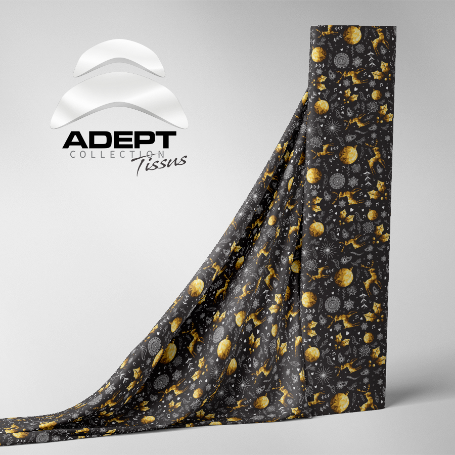 396_Férie de Noël_Noir Blanc Or