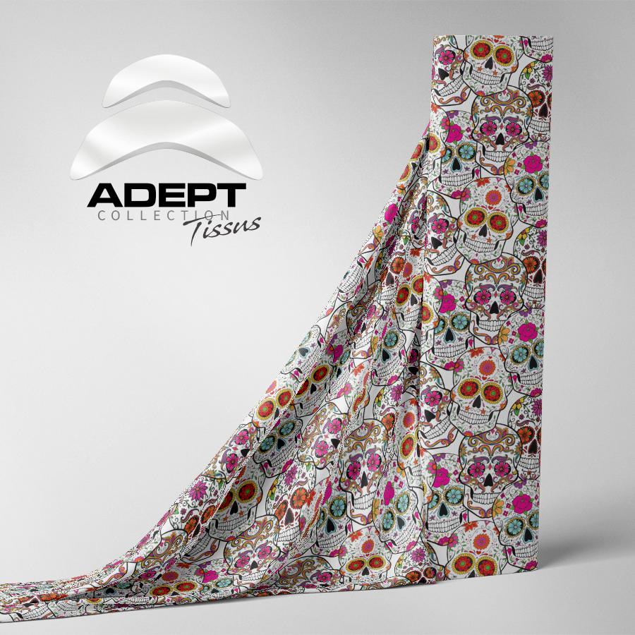 409_Skulls Mandalas Blanc 409_Skulls Mandalas Blanc