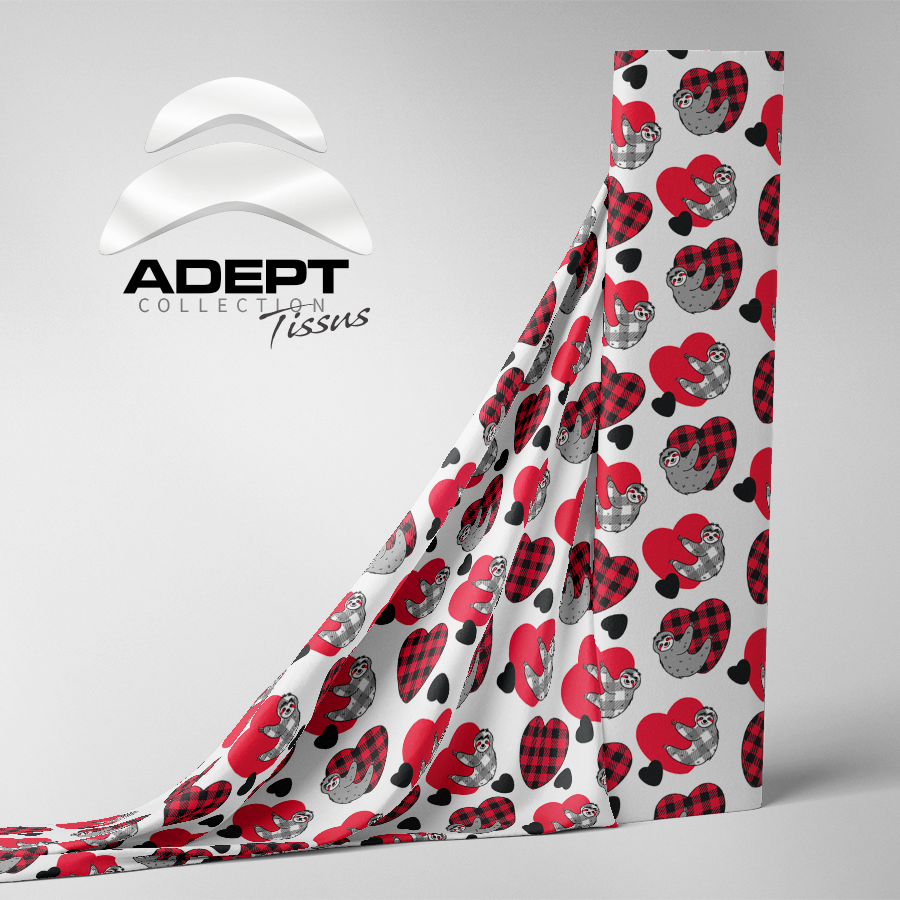 509_Paresseux Coeur Carrelé Amour_1