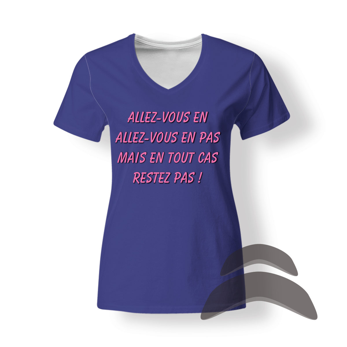 T-Shirt_Col_Rond_FEMME_MARINE-4_HUMOUR_En tout cas restez pas