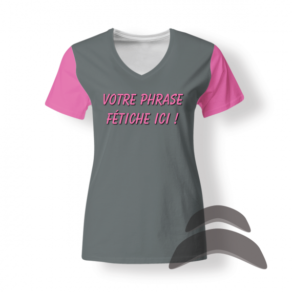 T-Shirt_Col_Rond_FEMME_MARINE-4_HUMOUR_Votre phrase_Personnalisé