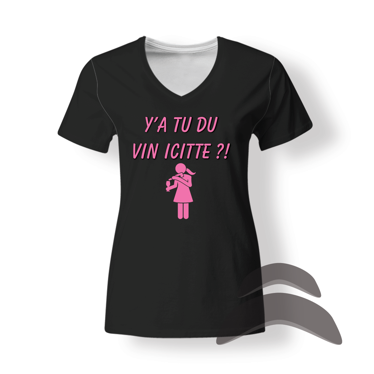 T-Shirt_Col_Rond_FEMME_NOIR_HUMOURY'a tu du vin icitte T-Shirt_Col_Rond_FEMME_NOIR_HUMOURY'a tu du vin icitte
